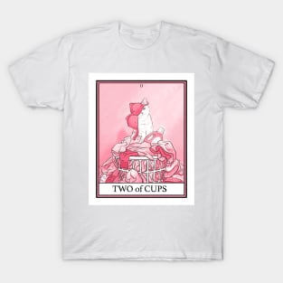 Two of Cups Cat Tarot T-Shirt